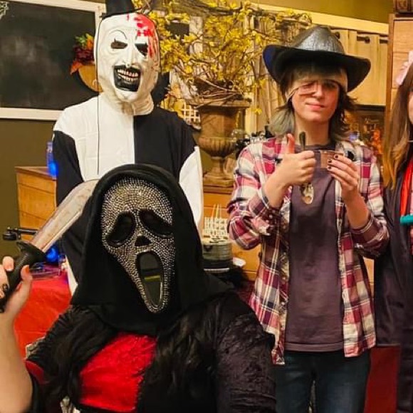 Ghost Face Rhinestone Mask - Picture 2 of 3